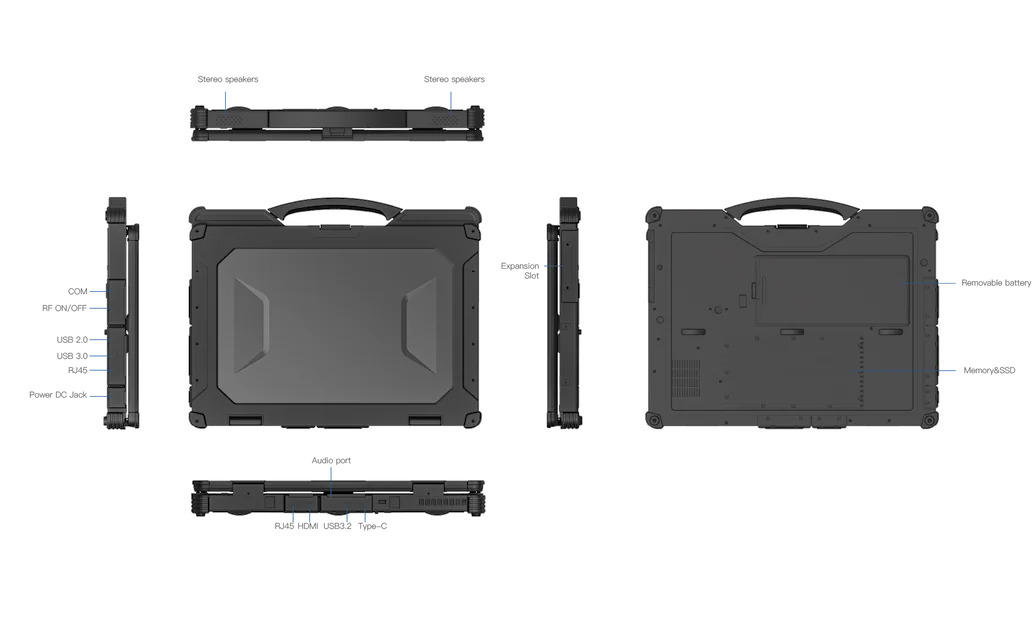 EM-X14M windows 11 4850mah 14 inch rugged ai PC - Image 6