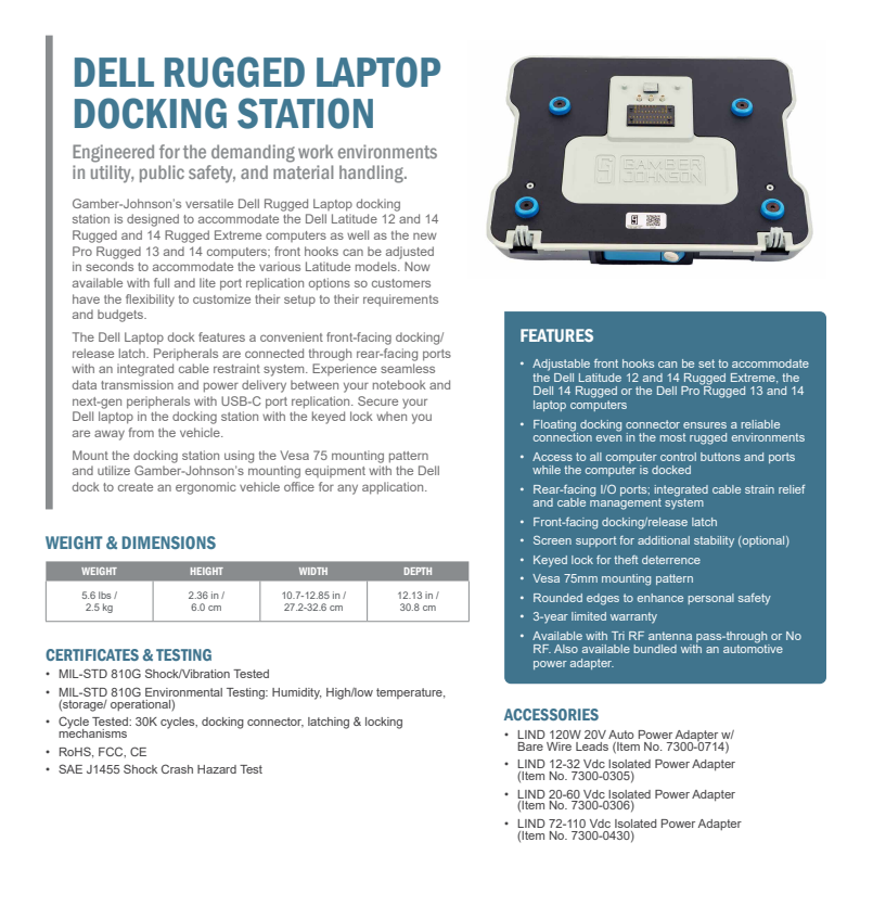 Dell Rugged Laptop Vehicle Docking Station - Image 4